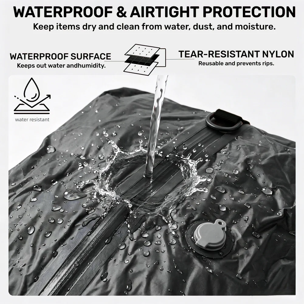 TPU Vacuum Storage Bags Waterproof Travel Flight Bag Durable Tear-Resistant Compression Seal Cube for Clothes Vacation Essential
