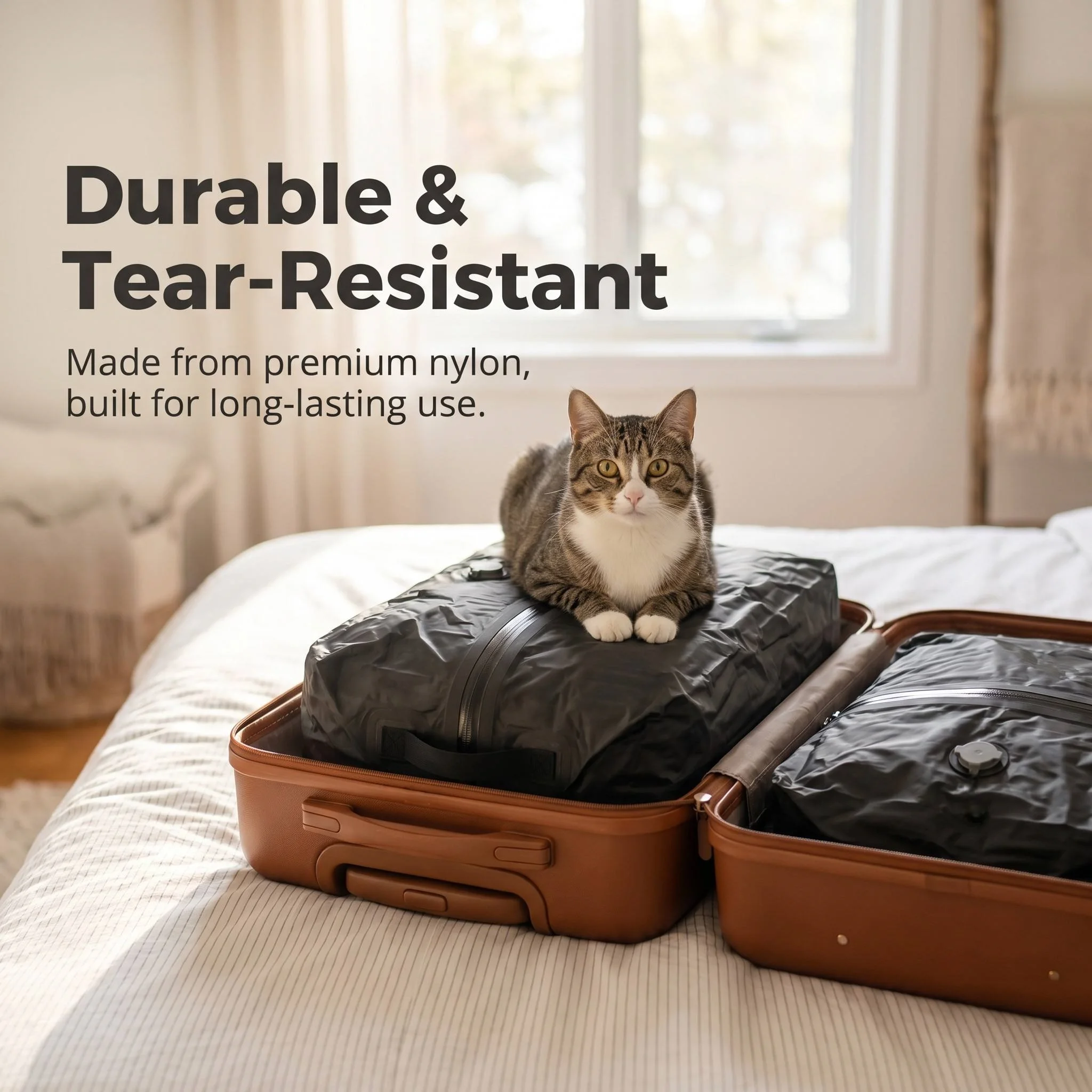 TPU Vacuum Storage Bags Waterproof Travel Flight Bag Durable Tear-Resistant Compression Seal Cube for Clothes Vacation Essential