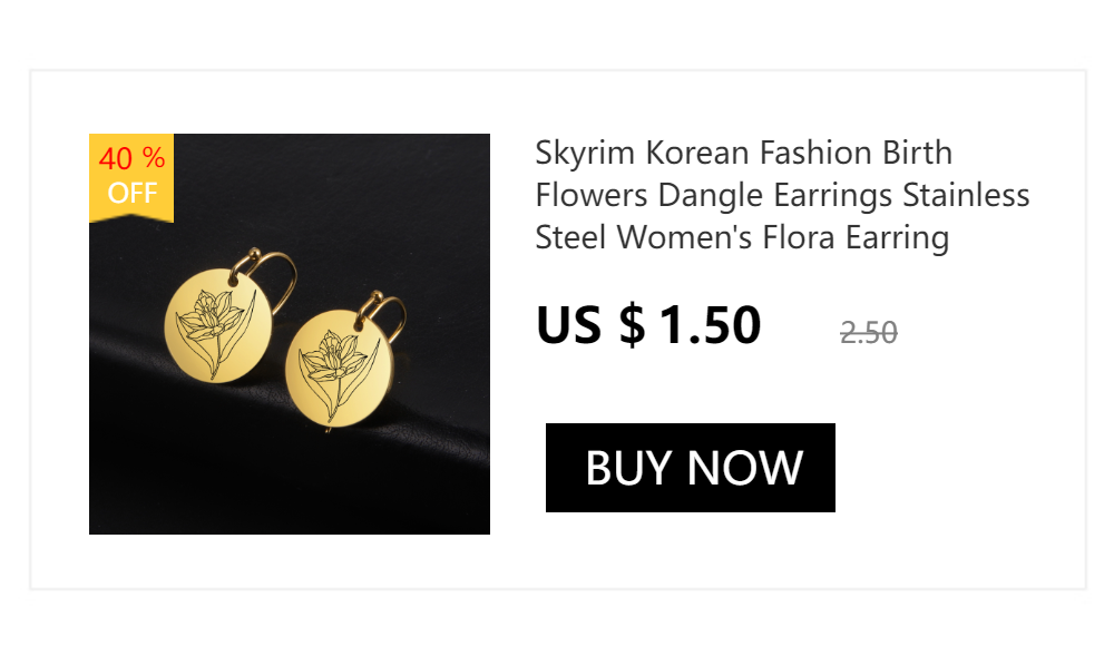 Skyrim Birth Flower Pendant Necklace Women Stainless Steel Flora Gladiolus Poppy Peony Rose Daisy Necklace Personalized Jewelry