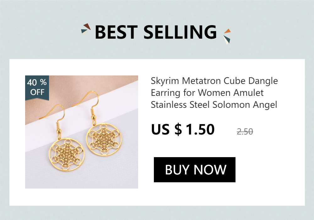 Skyrim Angel Seal Archangel Metatron Cube Ring Women Stainless Steel Sacred Geometry Rings Amulet Religious Spiritual Jewelry