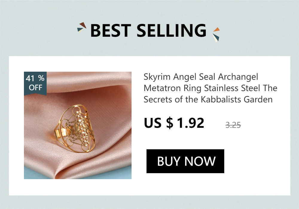 Skyrim Angel Seal Archangel Metatron Cube Ring Women Stainless Steel Sacred Geometry Rings Amulet Religious Spiritual Jewelry