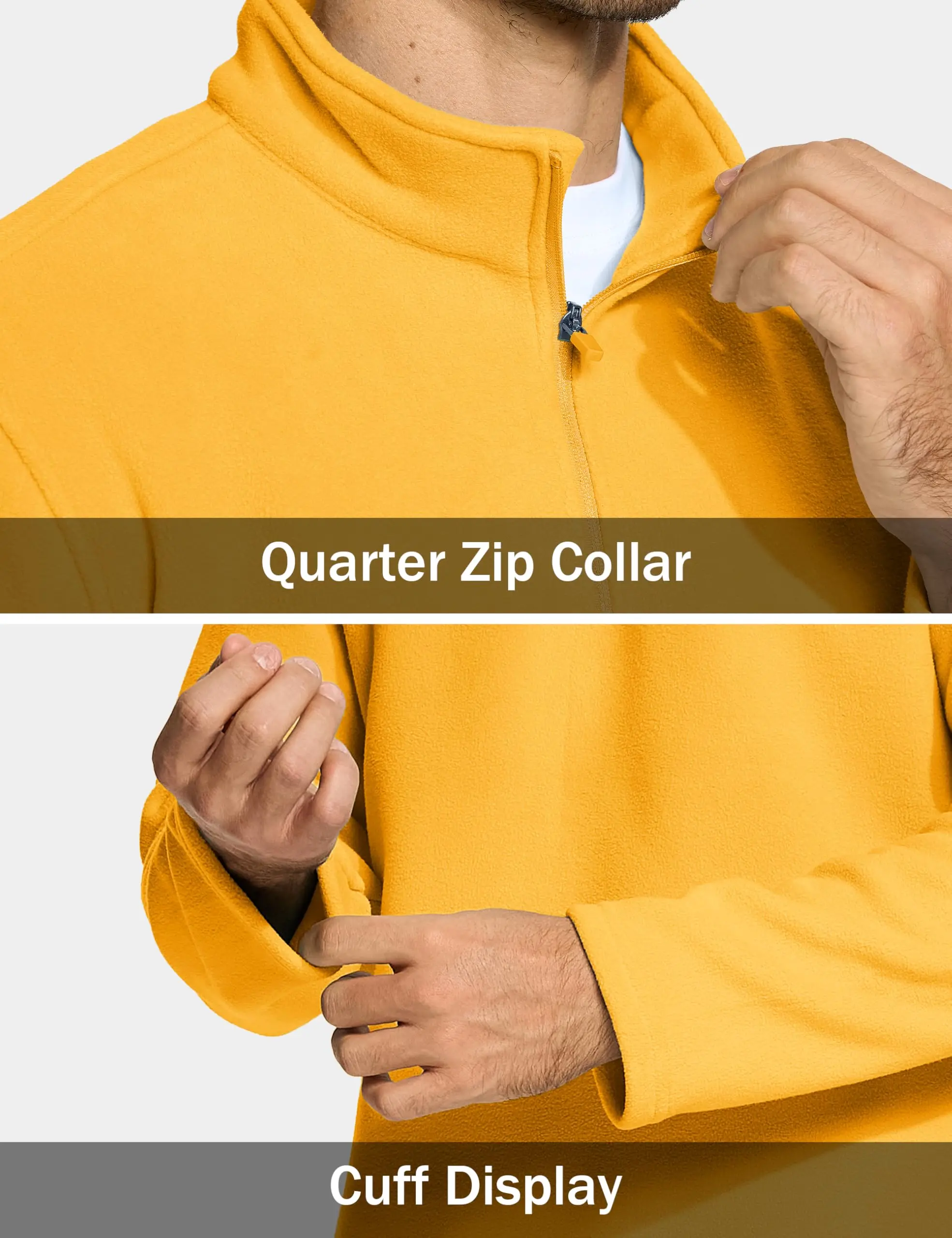 TACVASEN Turtleneck Fleece Sweatshirts Thermal Quarter-Zip Lightweight Pullovers Casual Warm Breathable Hiking Golf Sweaters