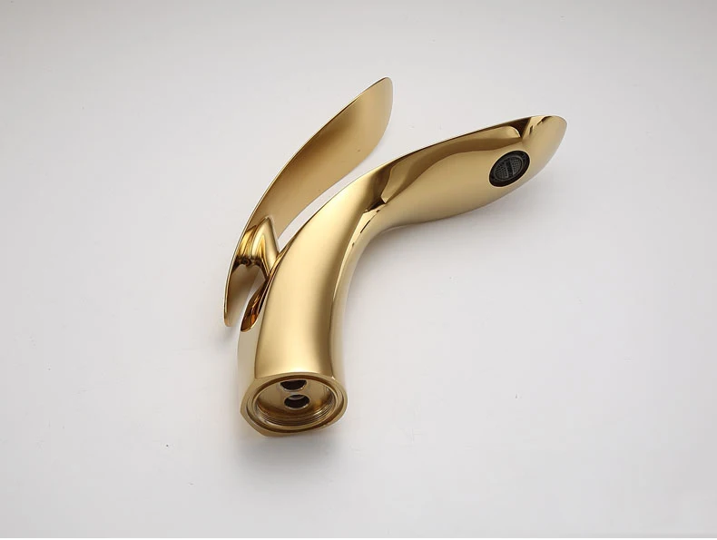 Basin Faucets Modern Rose Gold  Bathroom Faucet Waterfall Single Hole Cold and Hot Water Tap Basin Faucet Mixer Taps  XT-423