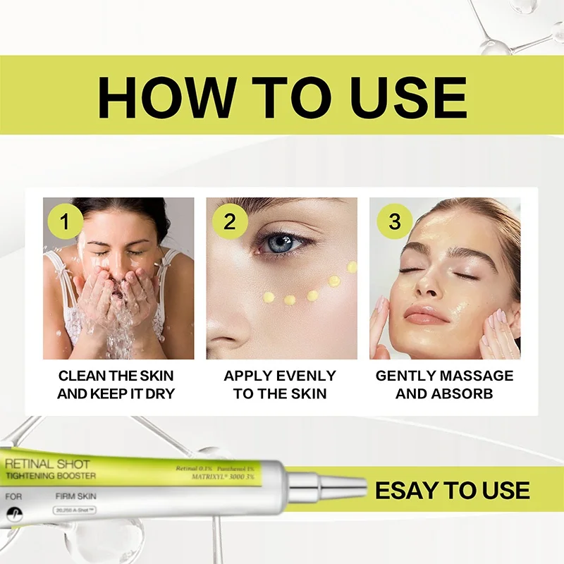 Retinol Eye Cream Set Gentle Repair Essence With Vitamin C Antiaging Treatment For Dark Circles Wrinkles Firming Under Eye Serum