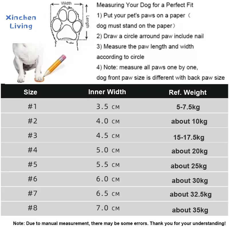 2026 Winter Dog Boots Waterproof Anti Slip Warm Snow High Top Reflective All Sizes Outdoor Training Paw Protector Hot New