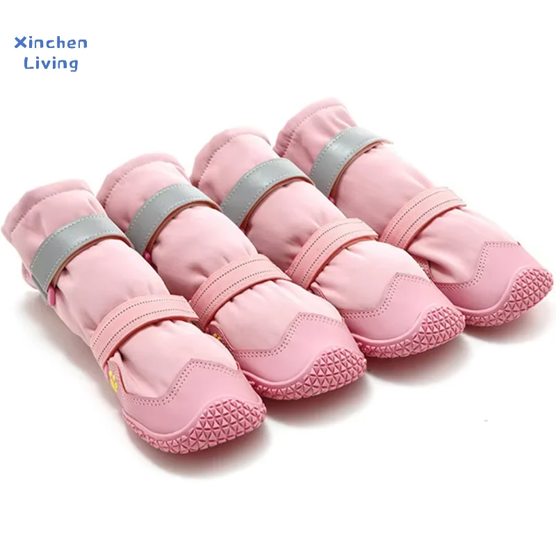 2026 Winter Dog Boots Waterproof Anti Slip Warm Snow High Top Reflective All Sizes Outdoor Training Paw Protector Hot New