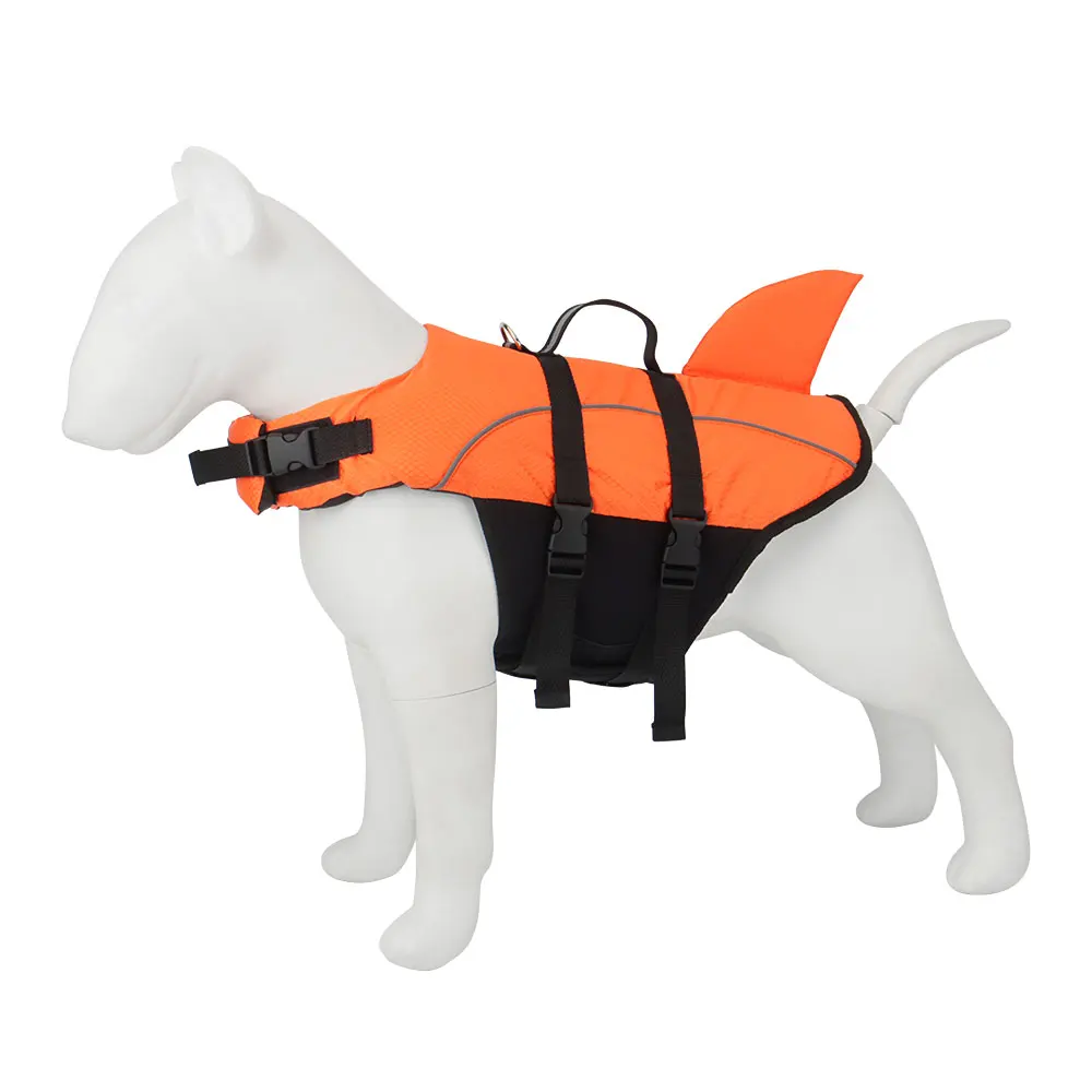 Shark Pet Life Jacket Dog Swim Vest Swimsuit Jacket Summer Small Medium Dog Coat Reflective Clothes XS-2XL
