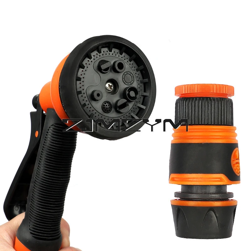 10/20m/30m Automatic Rewind Hose Reel with 7 Pattern Hose Nozzle Water Hose Reel Slow Return System for Car Garden