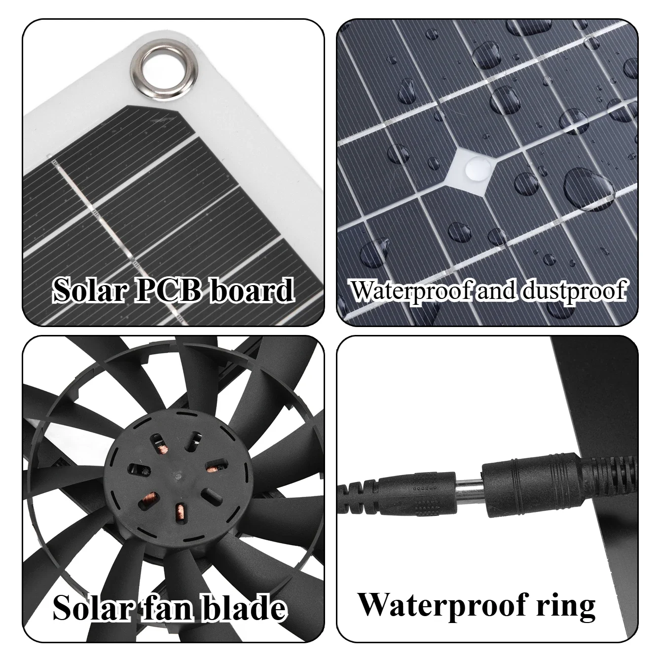 Solar fan Solar Charger Exhaust Fan Ventilator Solar Panel Powered Fan Air Extractor for Dog Chicken House RV Greenhouse Shed