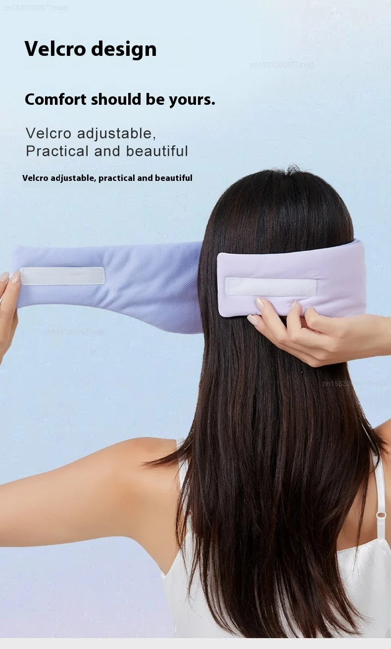 Eye Mask Sleep Ice Silk Breathable Relieve Fatigue Warm Cool Double-sided Full Coverage Blackout Noise Reduction Eye Mask