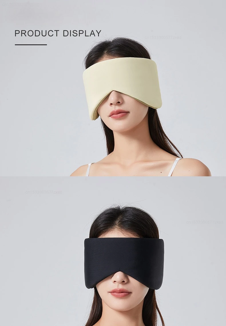Eye Mask Sleep Ice Silk Breathable Relieve Fatigue Warm Cool Double-sided Full Coverage Blackout Noise Reduction Eye Mask