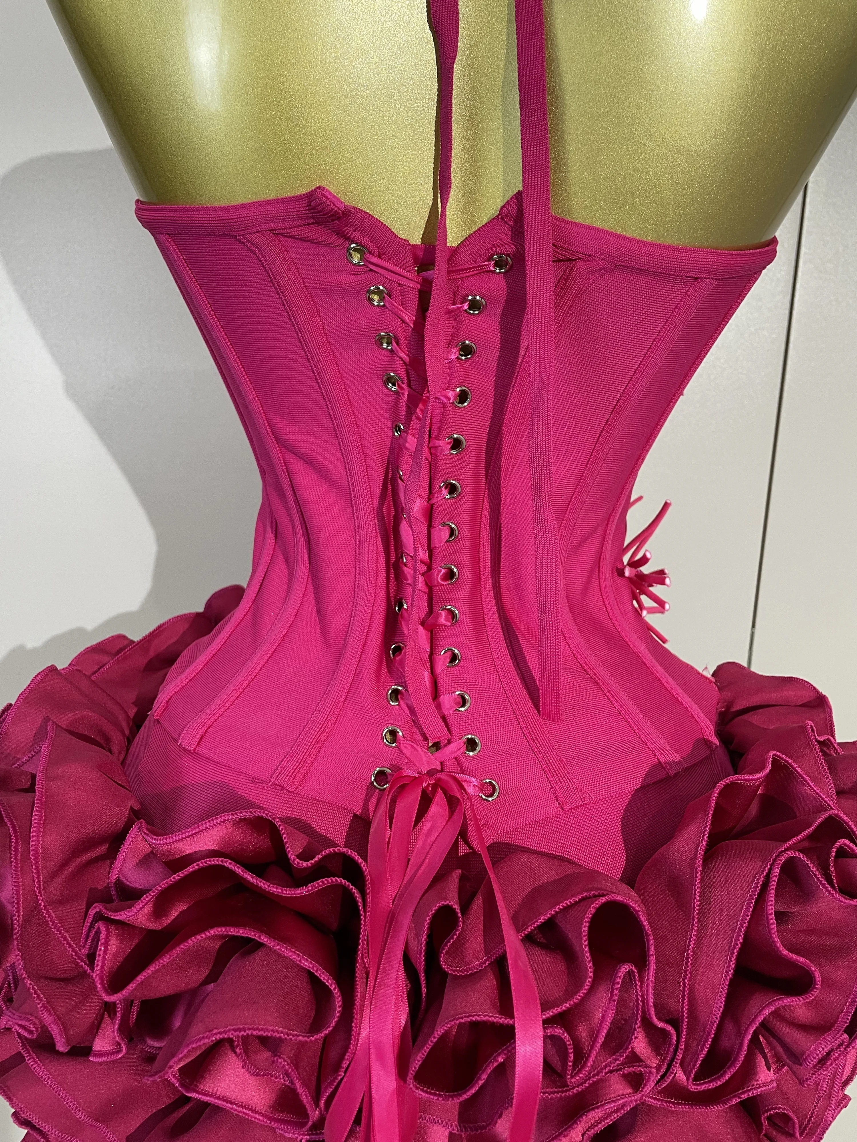 Sexy Halter Prom Gown Celebrity Club Two Piece Set Cocktail Elegant Women Fashion Luxury Birthday Party Red Black Bandage Outfit