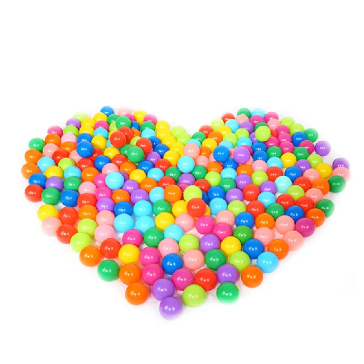 100PCS Colorful Ball Pit Balls Soft Plastic Ocean Balls Indoor Outdoor Play Tent Playhouse Baby Eco-Friendly Stress Air Ball Toy