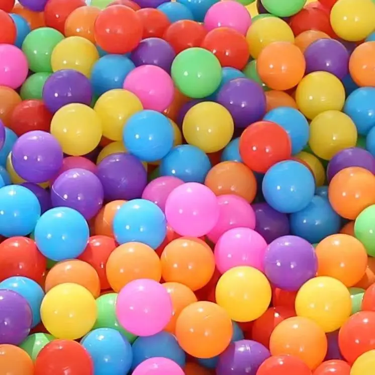 100PCS Colorful Ball Pit Balls Soft Plastic Ocean Balls Indoor Outdoor Play Tent Playhouse Baby Eco-Friendly Stress Air Ball Toy
