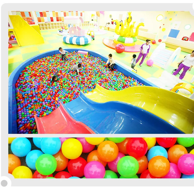 100PCS Colorful Ball Pit Balls Soft Plastic Ocean Balls Indoor Outdoor Play Tent Playhouse Baby Eco-Friendly Stress Air Ball Toy