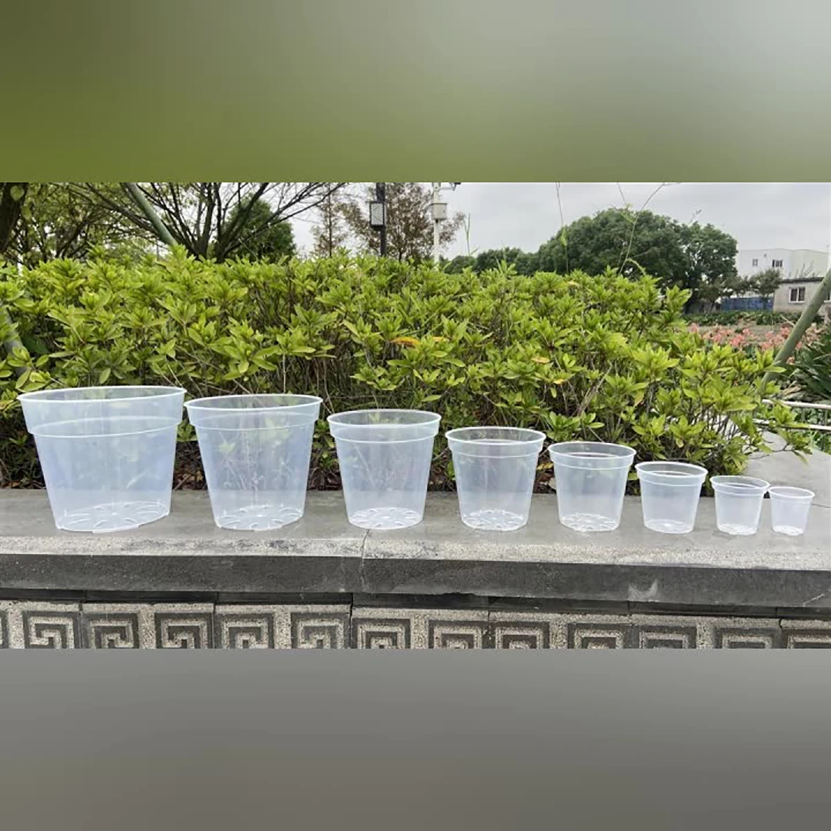 5Pcs 6/7.6/10/13/15cm Clear Round Pot Cultivation Flower Pots Orchid Nursery Planting Breathable Planter Raising Seedling Cup