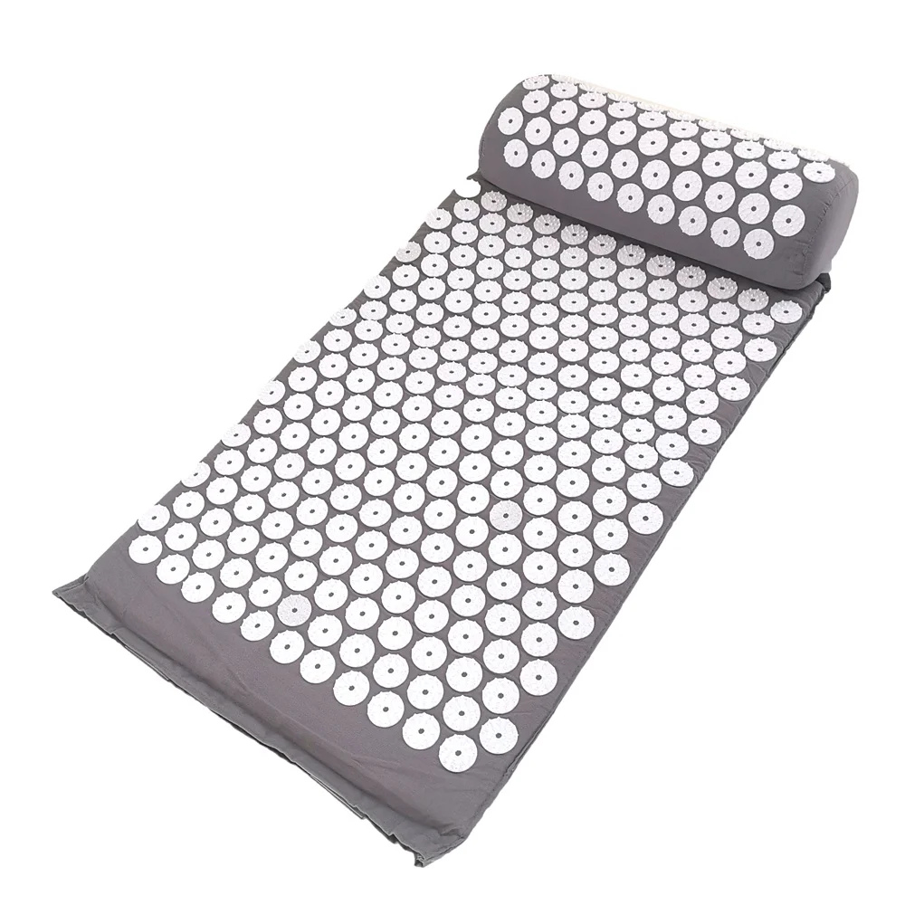 Massager Cushion Massage Yoga Mat Acupressure Relieve Pain Stress Back Body Pain Spike Mat Acupuncture Mat and Pillow Set