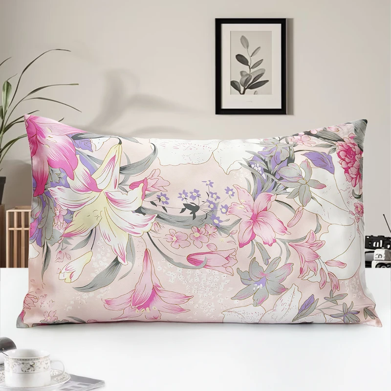 One Side 100% Mulberry Silk Pillowcases Printed Envelope Pillow Case Pillowcase for Healthy Sleep