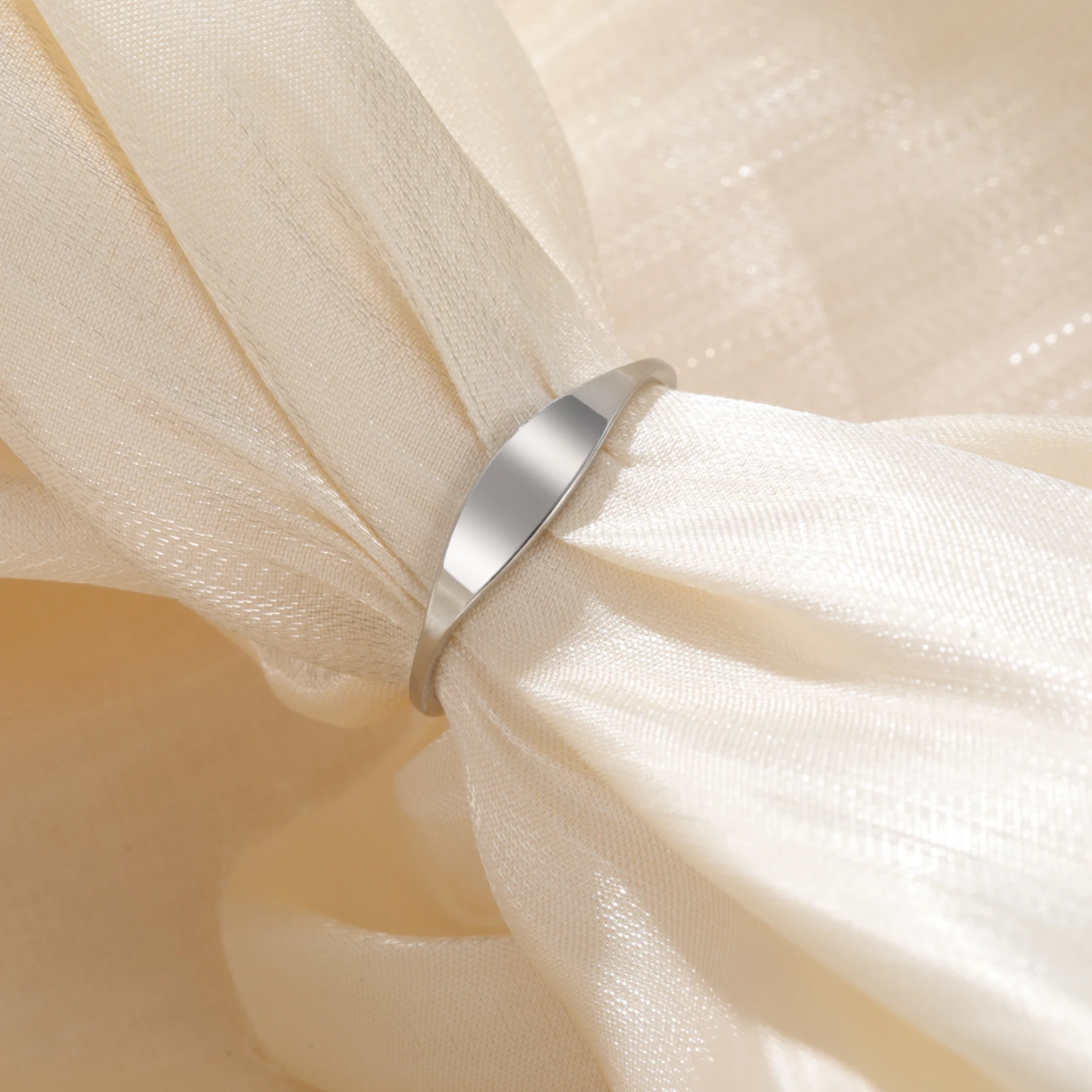 COOLTIME Stainless Steel Ring Fashion Minimalist Women Finger Ring Jewelry Birthday Gift New for Women Men