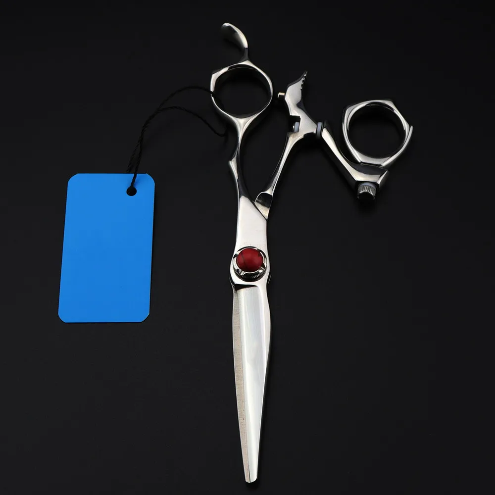 Professional Japan 440c 6'' Swivel Cut Hair Scissors Haircut Thinning Barber Rotate Hair Cutting Shears Hairdressing Scissors