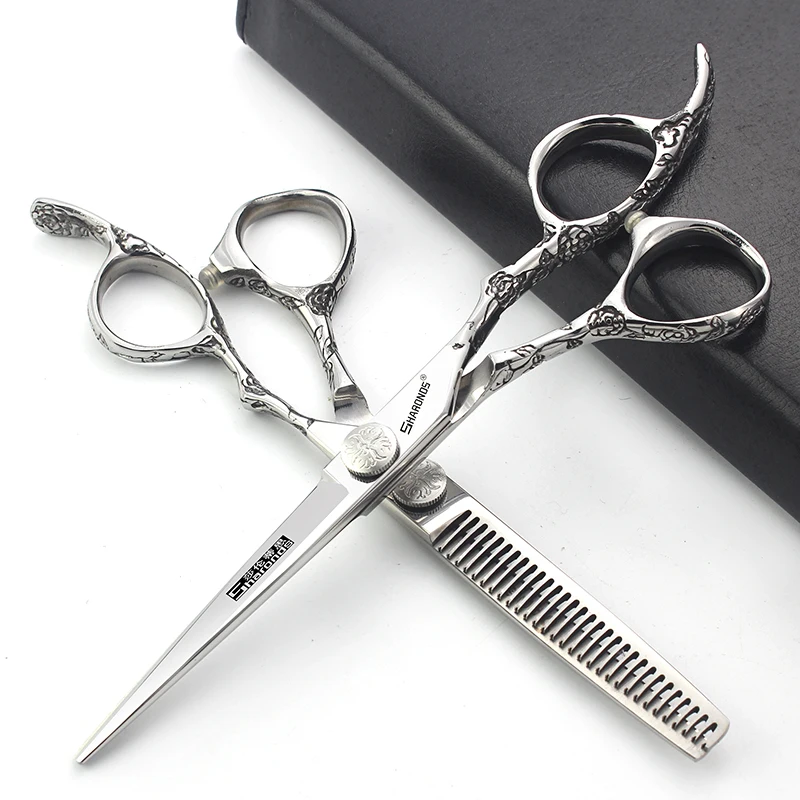 6/7 inch Japan440c Steel Professional Barber Scissors Hair Design Tool Barber Scissors Hairstylist Hairdressing Scissors Salon