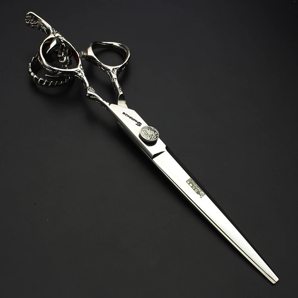 6/7 inch Japan440c Steel Professional Barber Scissors Hair Design Tool Barber Scissors Hairstylist Hairdressing Scissors Salon