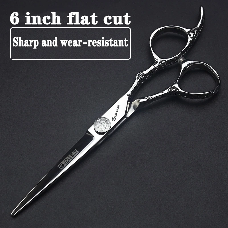 6/7 inch Japan440c Steel Professional Barber Scissors Hair Design Tool Barber Scissors Hairstylist Hairdressing Scissors Salon
