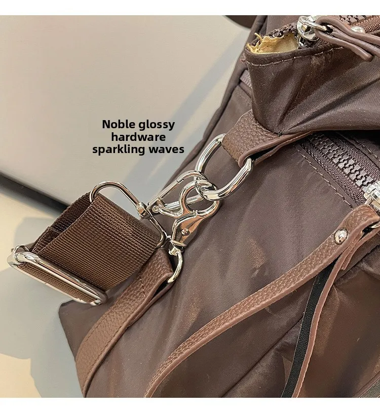 Vintage Nylon Women Shoulder Bag Large Capacity Waterproof Shoulder Bag Daily Commuting Handbag Travel Totes Bags Female Purses