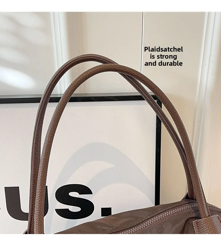 Vintage Nylon Women Shoulder Bag Large Capacity Waterproof Shoulder Bag Daily Commuting Handbag Travel Totes Bags Female Purses