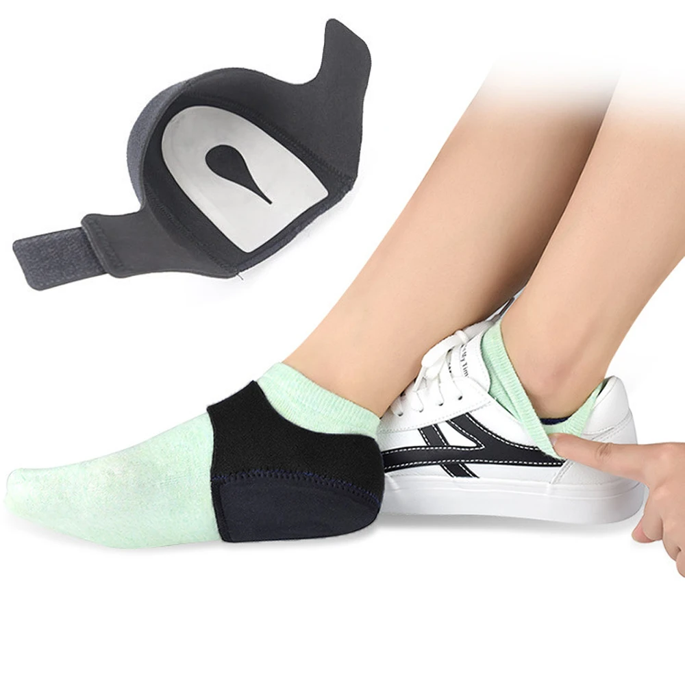 Plantar Fasciitis Insoles Silicone Heel Protector for Spurs Shock Absorption Heel Pain Relief Shoes Pads U Cup Half-yard Socks