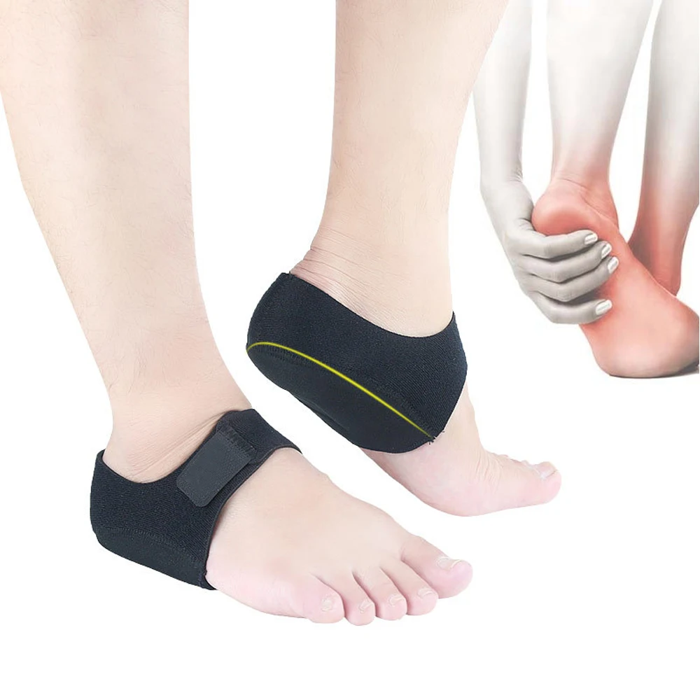 Plantar Fasciitis Insoles Silicone Heel Protector for Spurs Shock Absorption Heel Pain Relief Shoes Pads U Cup Half-yard Socks