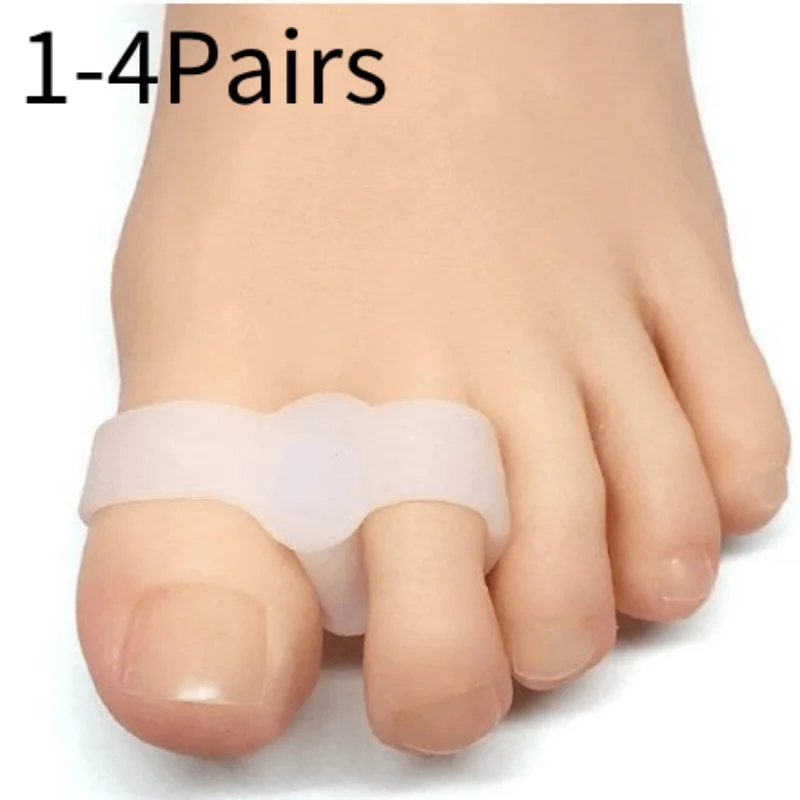1/2/3/4Pairs Gel Toe Separator Toe Protector to Correct Bunions and Restore Toes to Their Original Shape for Women Men Spacers