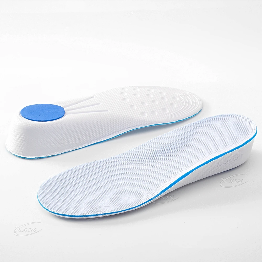 【Xxin】1.5/2.5/3.5cm Height Increase Insoles for Men and Women Memory Foam Arch Support Cushion Shoes Pads Size 35-46