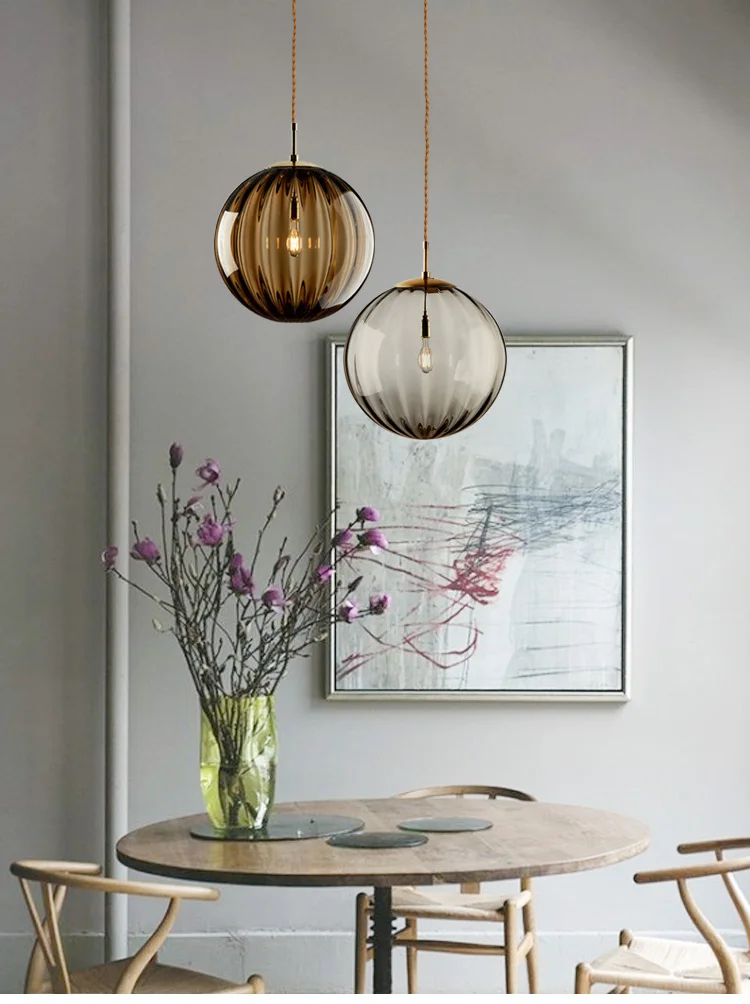 Modern Led Pendant Light Nordic Glass Ball Hanglamp For Bedroom Dining Room Bar Decor Loft Luminaire Suspension Kitchen Fixtures