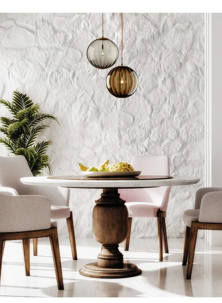 Modern Led Pendant Light Nordic Glass Ball Hanglamp For Bedroom Dining Room Bar Decor Loft Luminaire Suspension Kitchen Fixtures