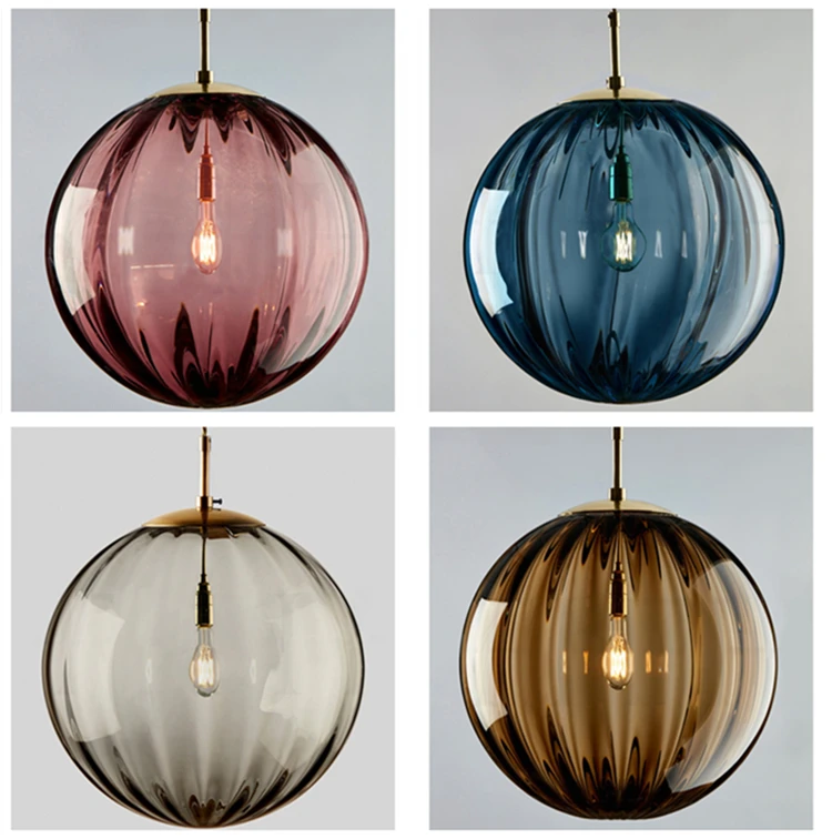 Modern Led Pendant Light Nordic Glass Ball Hanglamp For Bedroom Dining Room Bar Decor Loft Luminaire Suspension Kitchen Fixtures
