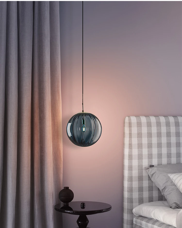 Modern Led Pendant Light Nordic Glass Ball Hanglamp For Bedroom Dining Room Bar Decor Loft Luminaire Suspension Kitchen Fixtures