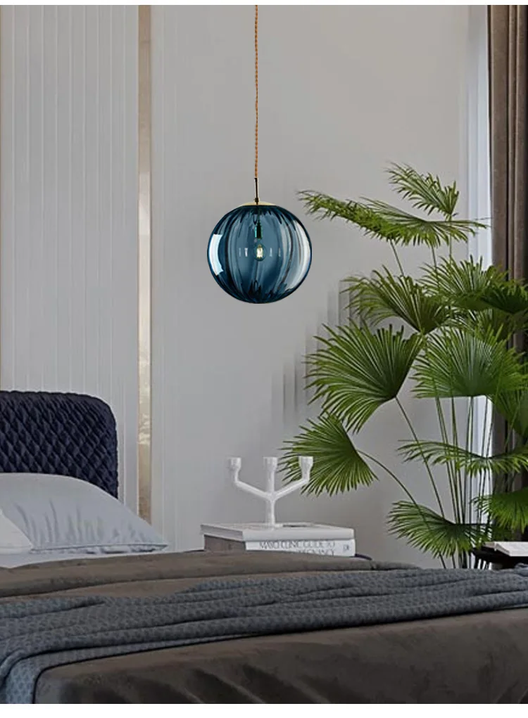 Modern Led Pendant Light Nordic Glass Ball Hanglamp For Bedroom Dining Room Bar Decor Loft Luminaire Suspension Kitchen Fixtures