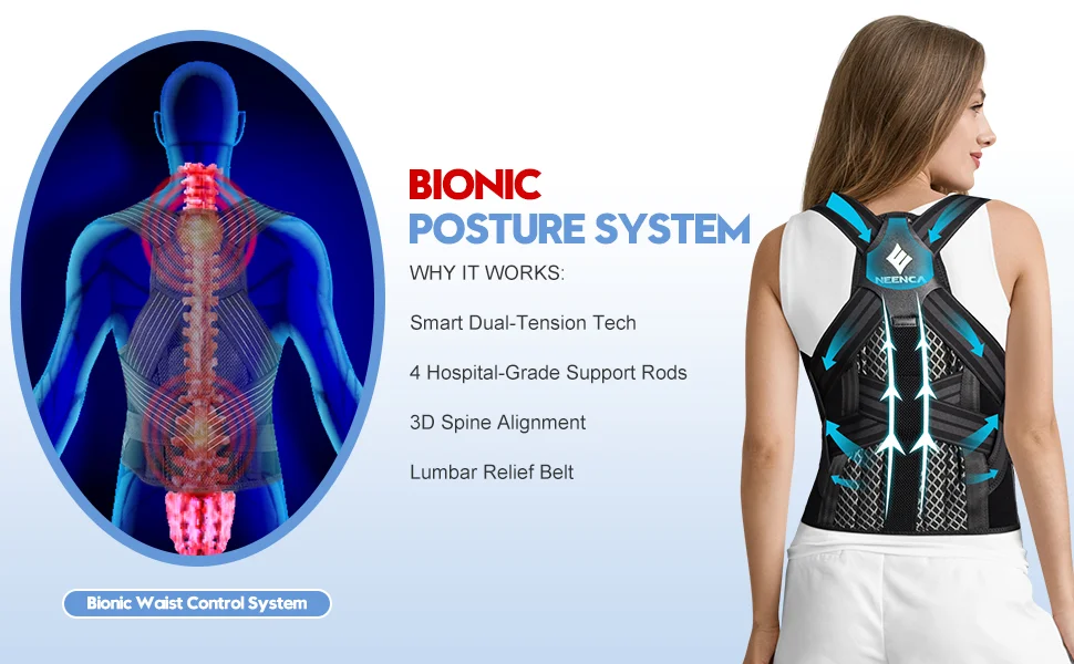 Posture Corrector Back Brace Adjustable Back Support for Women and Men Shoulder Straightener Neck Upper Lower Back Pain Relief