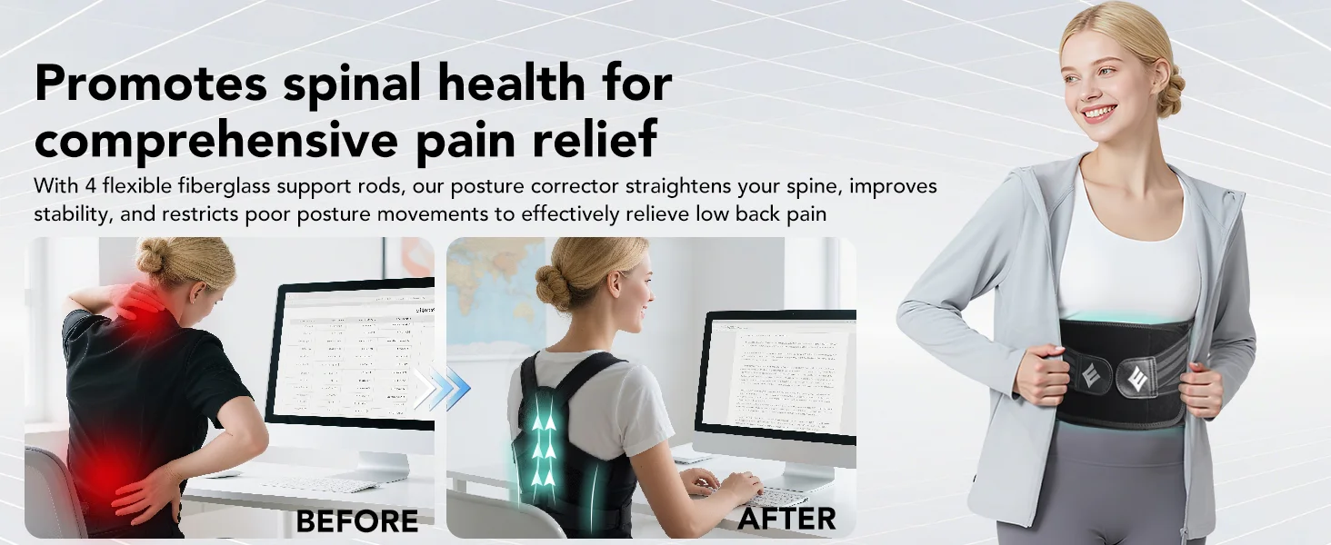 Posture Corrector Back Brace Adjustable Back Support for Women and Men Shoulder Straightener Neck Upper Lower Back Pain Relief