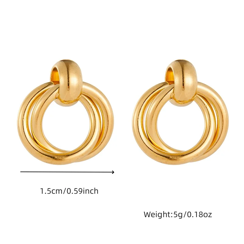DIEYURO 316L Stainless Steel Love Pearl Round Square Fan Shaped Irregular Design Earrings Women New Trend Ear Jewelry Gift Party