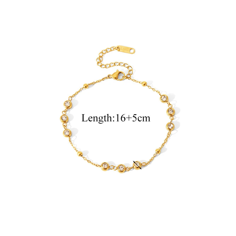 316L Stainless Steel 2025 New Trend 18K Gold-plated Jewelry Set Elegant Style Embed Zircon Woman Charm Chain Necklaces Bracelet