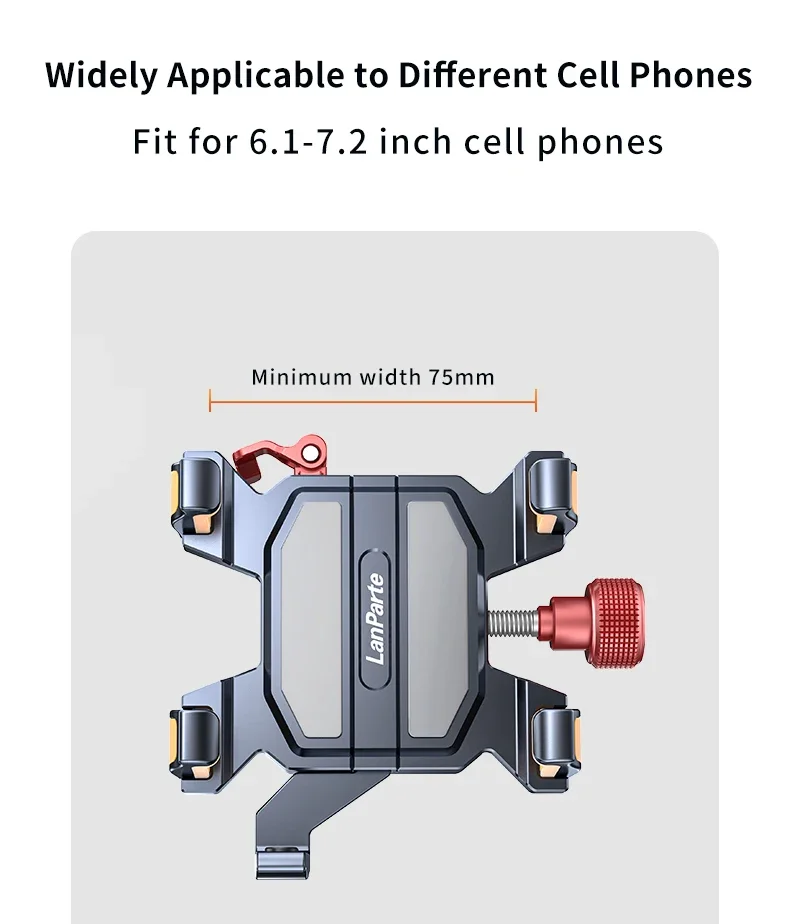 Metal Alloy Shockproof Motorcycle Phone Holder Vibration Dampener 360 Rotation Motorbike Bicycle Bike Scooter Phone Stand Mount