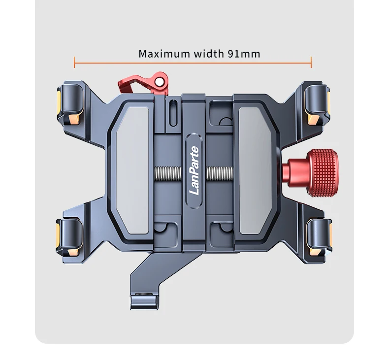 Metal Alloy Shockproof Motorcycle Phone Holder Vibration Dampener 360 Rotation Motorbike Bicycle Bike Scooter Phone Stand Mount