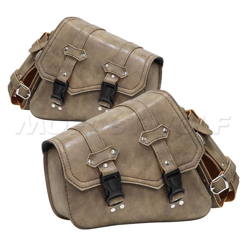 Motorcycle Swing Arm Bags Swingarm Bag Waterproof Saddlebag for Softail Standard Dyna Low Rider Sport Glide Left Side Solo Bags
