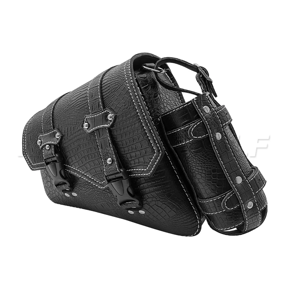 Motorcycle Swing Arm Bags Swingarm Bag Waterproof Saddlebag for Softail Standard Dyna Low Rider Sport Glide Left Side Solo Bags