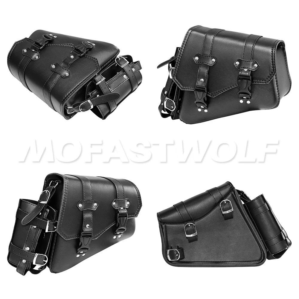 Motorcycle Swing Arm Bags Swingarm Bag Waterproof Saddlebag for Softail Standard Dyna Low Rider Sport Glide Left Side Solo Bags