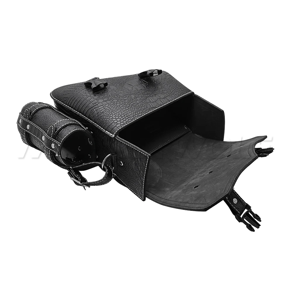Motorcycle Swing Arm Bags Swingarm Bag Waterproof Saddlebag for Softail Standard Dyna Low Rider Sport Glide Left Side Solo Bags