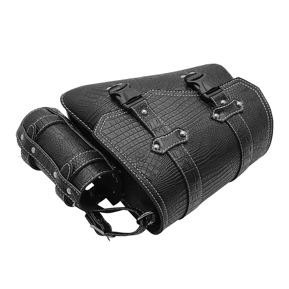 Motorcycle Swing Arm Bags Swingarm Bag Waterproof Saddlebag for Softail Standard Dyna Low Rider Sport Glide Left Side Solo Bags