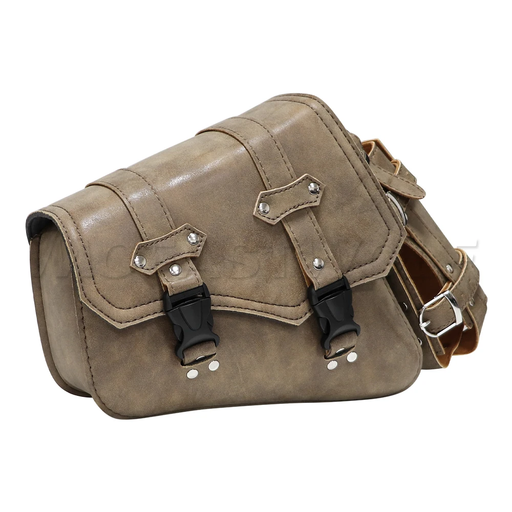 Motorcycle Swing Arm Bags Swingarm Bag Waterproof Saddlebag for Softail Standard Dyna Low Rider Sport Glide Left Side Solo Bags